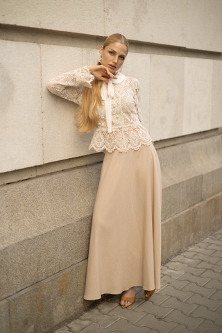 The Flared Organic Linen Skirt