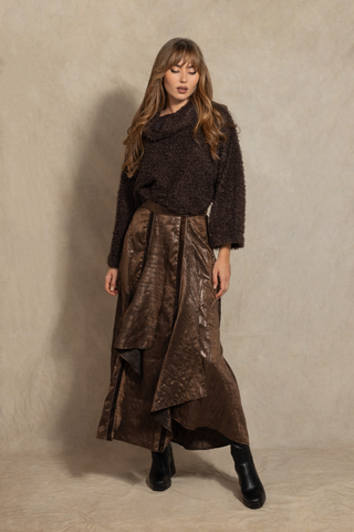 Schokoladenbrauner Rock