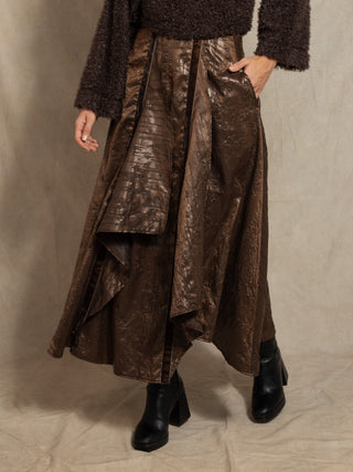 Schokoladenbrauner Rock